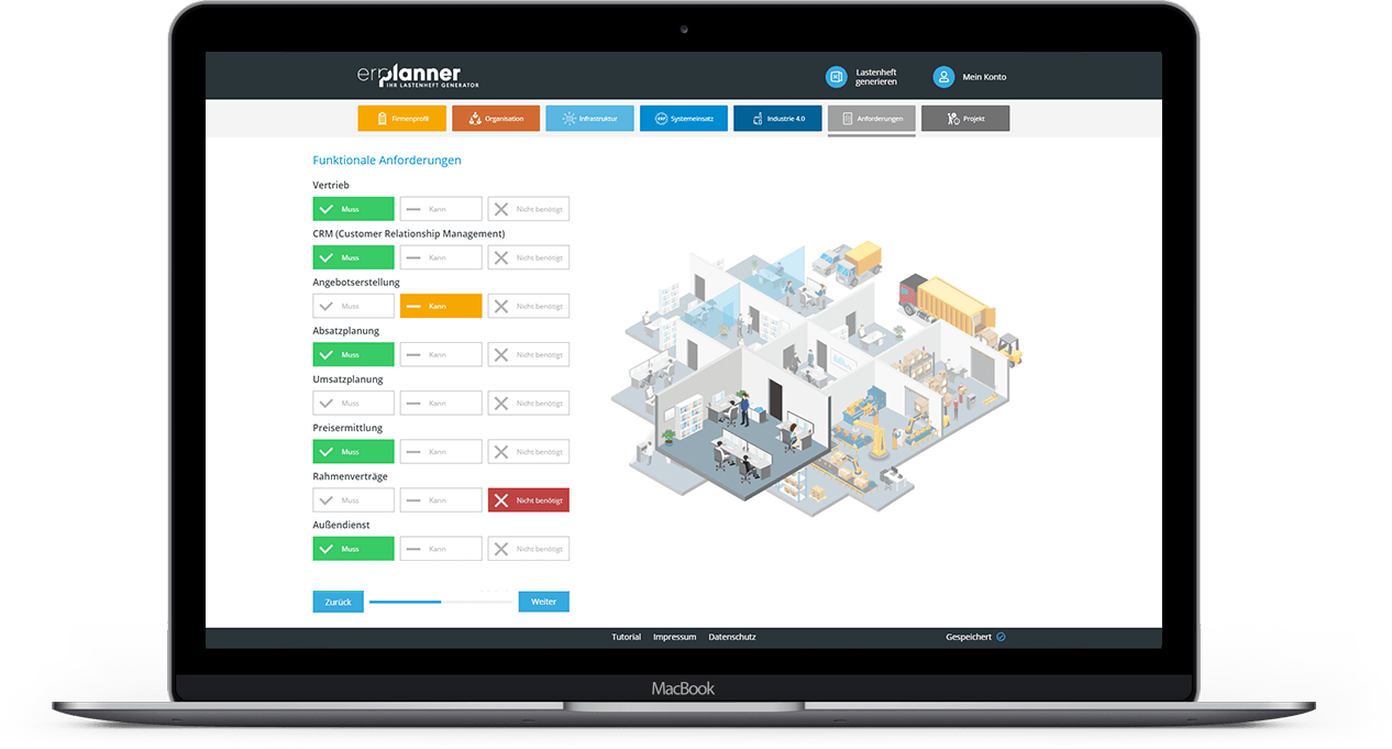 Erp Planner in Bearbeitung